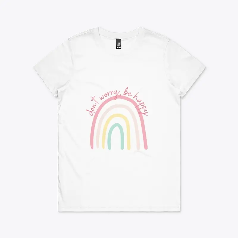 Don't Worry Be Happy Boho Rainbow